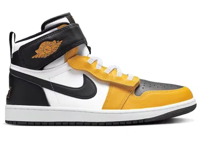 Pre-owned Jordan Men's  1 High Flyease Sneakers In Yellow Ochre/white