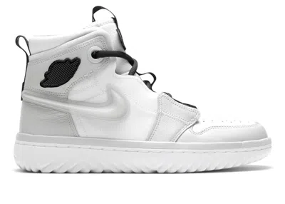 Pre-owned Jordan Men's  1 High React Sneakers In White/black/grey Fog In Multi
