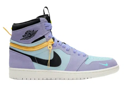 Pre-owned Jordan Men's  1 High Switch Sneakers In Purple Pulse/glacier Blue/sail In Multi