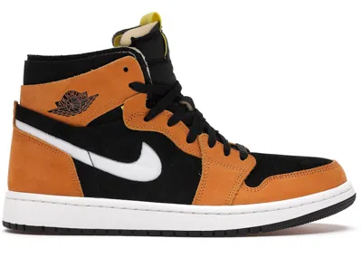 Pre-owned Jordan Men's  1 High Zoom Air Cmft Sneakers In Black/white/monarch In Multi