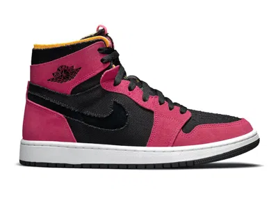 Pre-owned Jordan Men's  1 High Zoom Air Cmft Sneakers In Fire By/hyper Pink/black