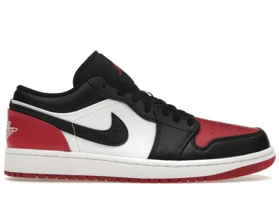 Pre-owned Jordan Men's  1 Low Bred Toe 2.0 Sneakers In White/varsity Red In Multi