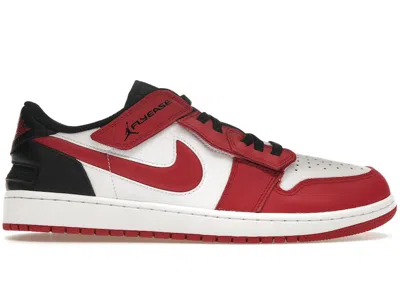 Pre-owned Jordan Men's  1 Low Flyease Sneakers In White/black/gym Red In Multi