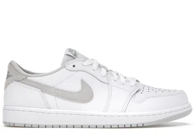 Pre-owned Jordan Men's  1 Low Og (2021/2024) Sneakers In White/neutral Grey/particle Grey