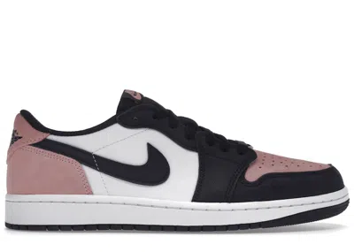 Pre-owned Jordan Men's  1 Low Og Sneakers In Black/bleached Coral/white