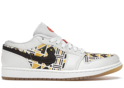 Pre-owned Jordan Men's  1 Low Quai 54 (2020) Sneakers In Sail/team Orange/baroque Brown In Multi