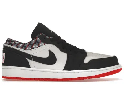 Pre-owned Jordan Men's  1 Low Quai 54 (2021) Sneakers In Black/white/red