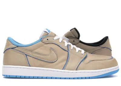 Pre-owned Jordan Men's  1 Low Sb Qs Lance Mountain Sneakers In Desert Ore/royal Blue/dark Powder Blue