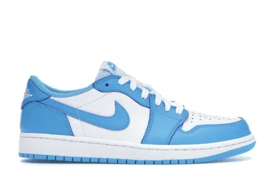 Pre-owned Jordan Men's  1 Low Sb Unc Sneakers In Dark Powder Blue/white