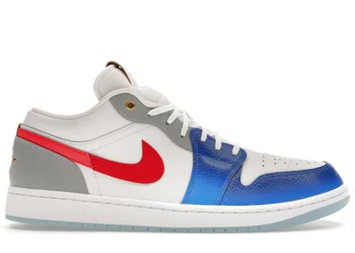 Pre-owned Jordan Men's  1 Low Se Philippines Sneakers In White/game Royal/ice Blue