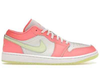 Pre-owned Jordan Men's  1 Low Se Sneakers In Lava Glow/white/barely Volt