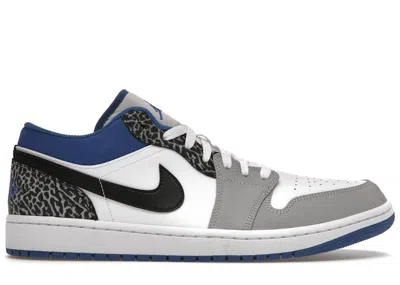 Pre-owned Jordan Men's  1 Low Se Sneakers In White/grey/true Blue