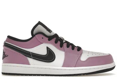 Pre-owned Jordan Men's  1 Low Se White Sneakers In Violet Shock/black/tropical Twist