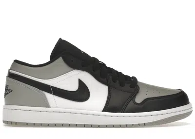 Pre-owned Jordan Men's  1 Low Shadow Toe Sneakers In Light Smoke Grey/black/white