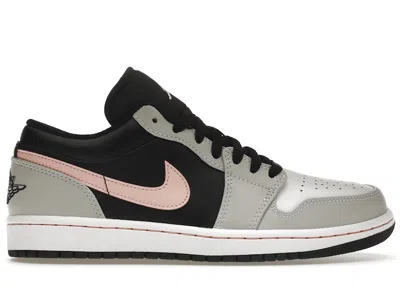 Pre-owned Jordan Men's  1 Low Sneakers In Black/grey/pink In Multi