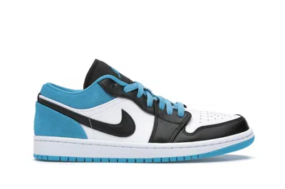 Pre-owned Jordan Men's  1 Low Sneakers In Black/laser Blue In Multi