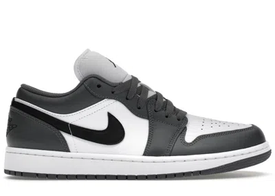 Pre-owned Jordan Men's  1 Low Sneakers In Iron Grey/white/black In Multi