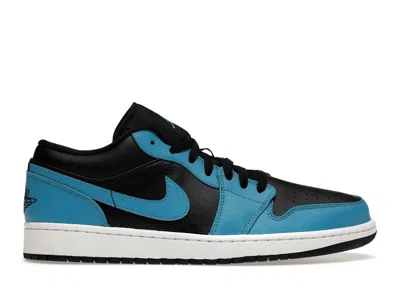 Pre-owned Jordan Men's  1 Low Sneakers In Laser Blue/black/white