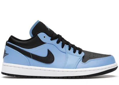 Pre-owned Jordan Men's  1 Low Sneakers In University Blue/black/white