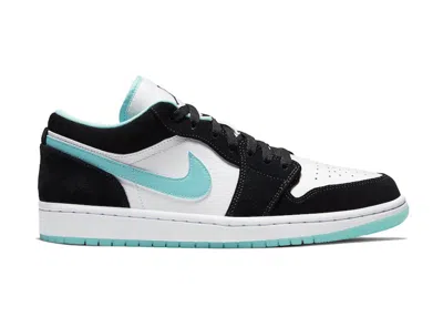 Pre-owned Jordan Men's  1 Low Sneakers In White/black/island Green In Multi