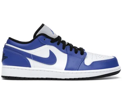 Pre-owned Jordan Men's  1 Low Sneakers In White/game Royal/black In Multi