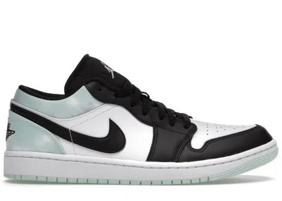 Pre-owned Jordan Men's  1 Low Tiedye Sneakers In Black/blue