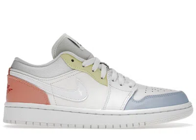 Pre-owned Jordan Men's  1 Low To My First Coach Sneakers In Sail/white/zitron