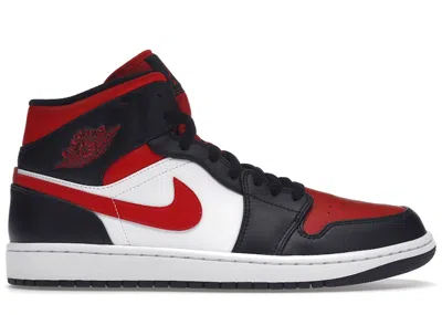Pre-owned Jordan Men's  1 Mid (2022) Sneakers In White/black/red