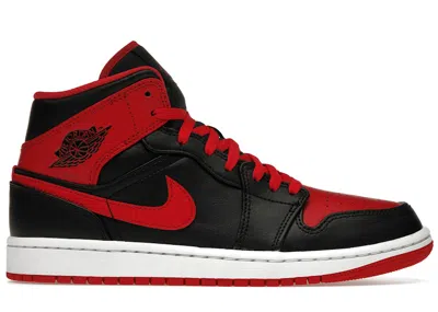 Pre-owned Jordan Men's  1 Mid Alternate Bred (2022) Sneakers In Black/fire Red/white