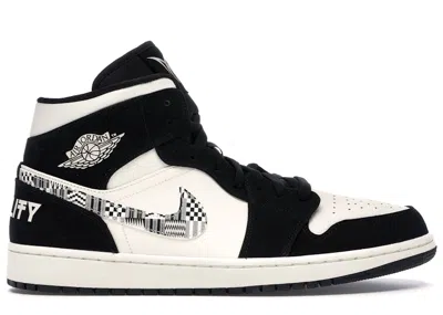 Pre-owned Jordan Men's  1 Mid Equality (2019) Sneakers In Black/sail