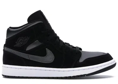 Pre-owned Jordan Men's  1 Mid Nylon Sneakers In Black/anthracite/white In Multi
