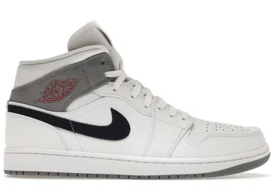 Pre-owned Jordan Men's  1 Mid Paris Sneakers In White/university Red/stealth In Multi