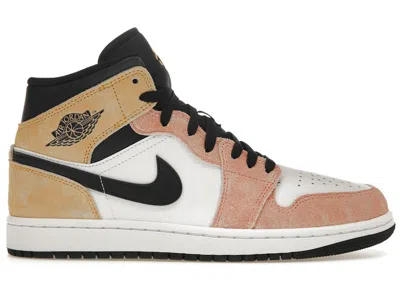 Pre-owned Jordan Men's  1 Mid Se Flight Club Sneakers In Magic Ember/sundial/white In Multi