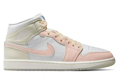 Pre-owned Jordan Men's  1 Mid Se Guava Ice Sneakers In White/sea Glass/glacier Blue In Multi