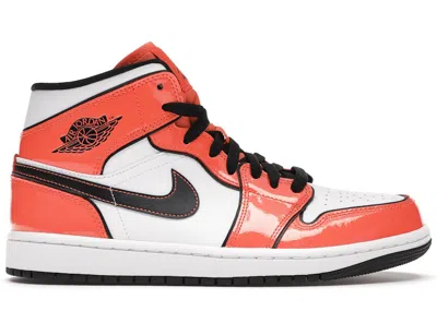 Pre-owned Jordan Men's  1 Mid Se Sneakers In Turf Orange/black/white
