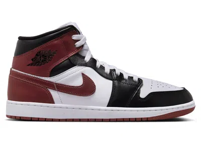 Pre-owned Jordan Men's  1 Mid Se Sneakers In White/black/dark Pony