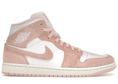 Pre-owned Jordan Men's  1 Mid Se Sneakers In White/sail/legend Pink