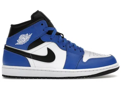 Pre-owned Jordan Men's  1 Mid Sneakers In Game Royal/white/black