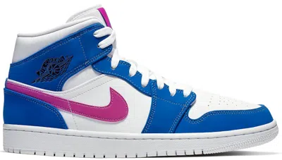 Pre-owned Jordan Men's  1 Mid Sneakers In Hyper Royal/hyper Violet/white