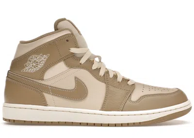 Pre-owned Jordan Men's  1 Mid Sneakers In Legend Light Brown/khaki/phantom In Multi