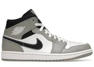 Pre-owned Jordan Men's  1 Mid Sneakers In Light Smoke Grey/white/anthracite In Multi