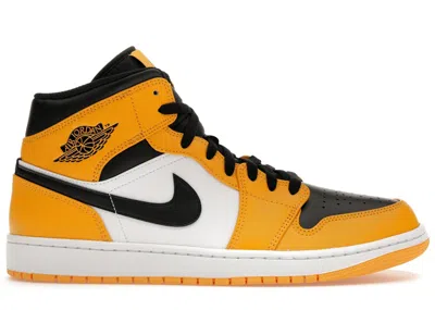 Pre-owned Jordan Men's  1 Mid Sneakers In Taxi/white/black