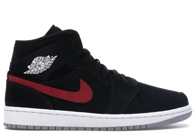 Pre-owned Jordan Men's  1 Mid Swoosh Sneakers In Black/varsity Red/varsity Royal In Multi