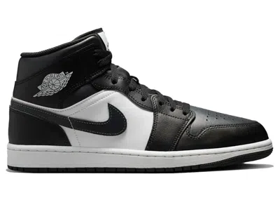 Pre-owned Jordan Men's  1 Mid Toe Sneakers In Black/off Noir/summit White In Multi