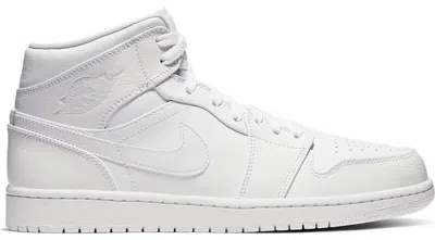 Pre-owned Jordan Men's  1 Mid Triple (2020) Sneakers In White