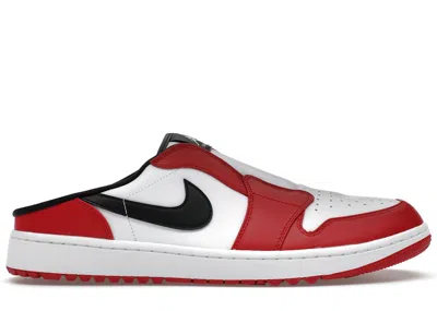 Pre-owned Jordan Men's  1 Mule Golf Chicago Sneakers In White/varsity Red/black In Multi