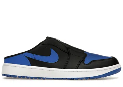 Pre-owned Jordan Men's  1 Mule Golf Sneakers In Black/white/royal