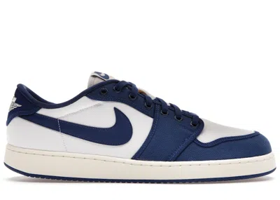 Pre-owned Jordan Men's  1 Retro Ajko Low Kentucky Sneakers In White/dark Royal Blue/sail