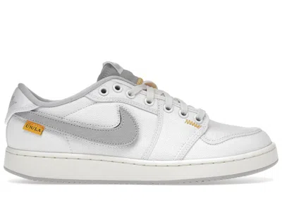 Pre-owned Jordan Men's  1 Retro Ajko Low Sp Union Canvas Sneakers In White/neutral Grey/sail In Multi