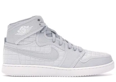 Pre-owned Jordan Men's  1 Retro Ajko Sneakers In Pure Platinum/white/metallic Silver In Multi